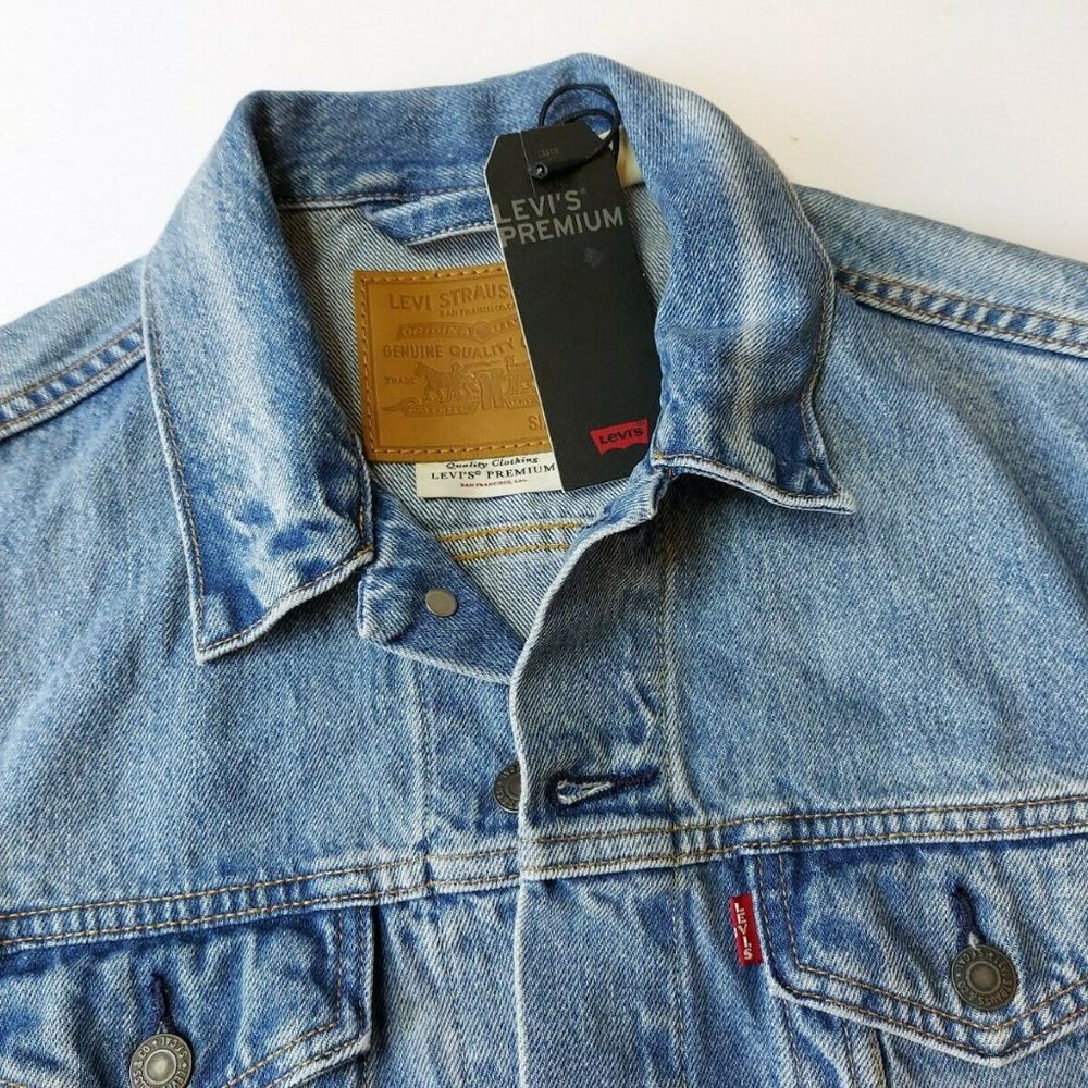 Levis Premium Embroidered Logo Trucker Jean Jacket - Picture 4 of 4